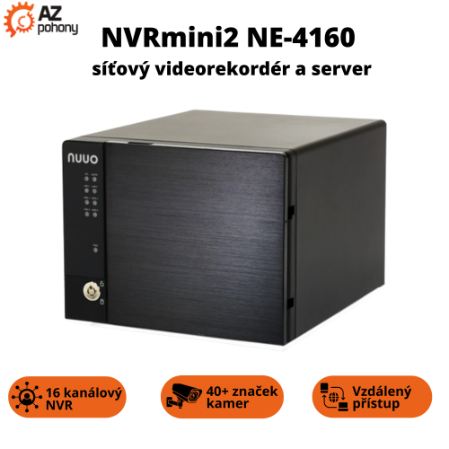 NVRmini2 NE-4160 - síťový videorekordér a server (16 kanálů, 4 pozice, 16 TB)